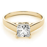 Lustrous Trellis Princess Diamond Engagement Ring — 9K/18K Gold & Platinum