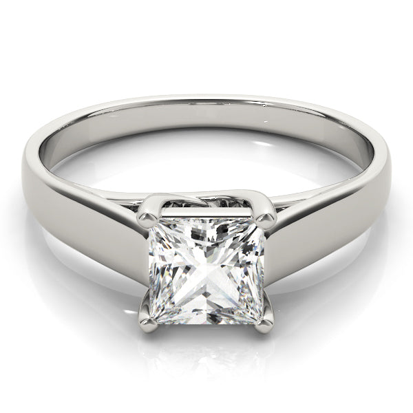 Lab-Grown D-VVS Princess Cut Diamond Infinity Twist Solitaire Engagement Ring