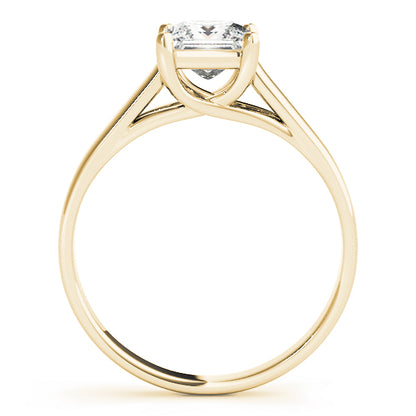 Lab-Grown D-VVS Princess Cut Diamond Infinity Twist Solitaire Engagement Ring