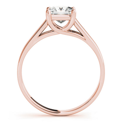 Lab-Grown D-VVS Princess Cut Diamond Infinity Twist Solitaire Engagement Ring