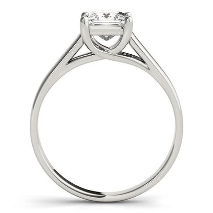 Lab-Grown D-VVS Princess Cut Diamond Infinity Twist Solitaire Engagement Ring