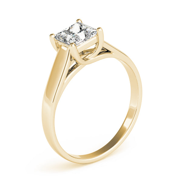 Lab-Grown D-VVS Princess Cut Diamond Infinity Twist Solitaire Engagement Ring