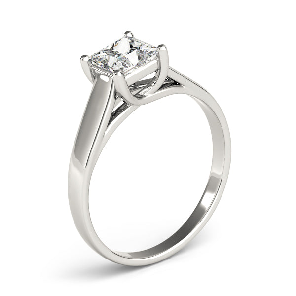 Lab-Grown D-VVS Princess Cut Diamond Infinity Twist Solitaire Engagement Ring