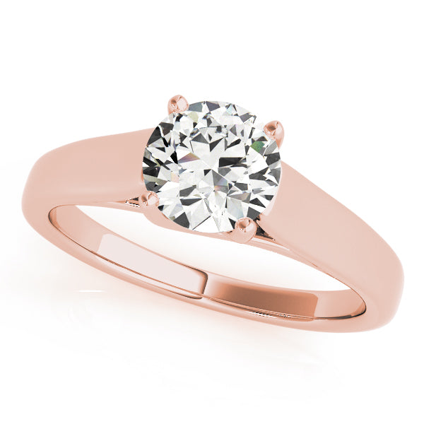 Opulent Trellis Round Diamond Engagement Ring — 9K/18K Gold & Platinum