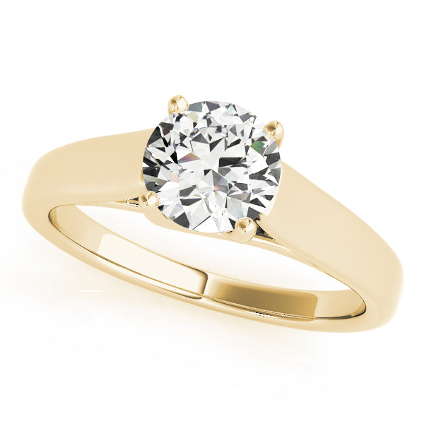 Opulent Trellis Round Diamond Engagement Ring — 9K/18K Gold & Platinum