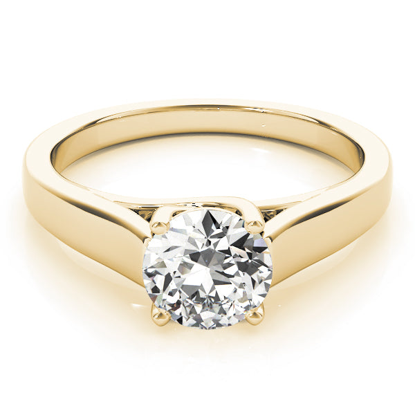Opulent Trellis Round Diamond Engagement Ring — 9K/18K Gold & Platinum
