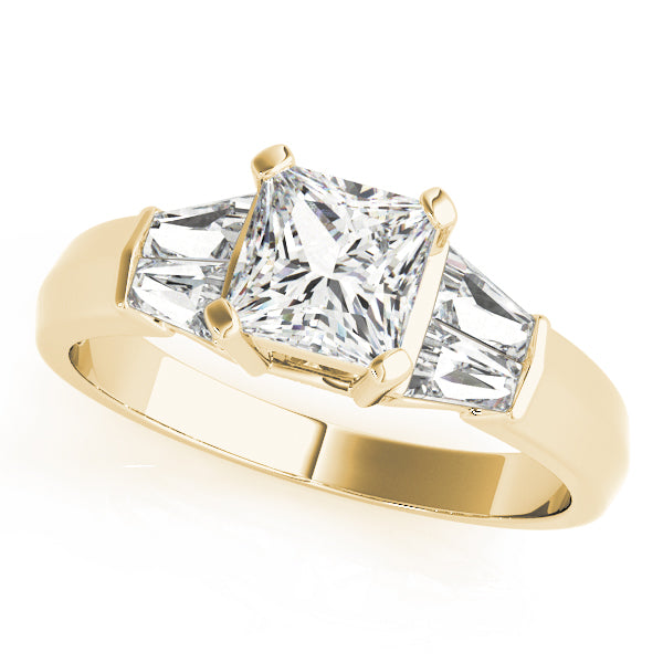 Celestial Fancy Shape Baguette Remounts Princess Diamond Engagement Ring — 9K/18K Gold & Platinum