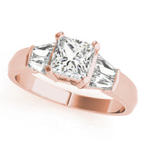 Celestial Fancy Shape Baguette Remounts Princess Diamond Engagement Ring — 9K/18K Gold & Platinum