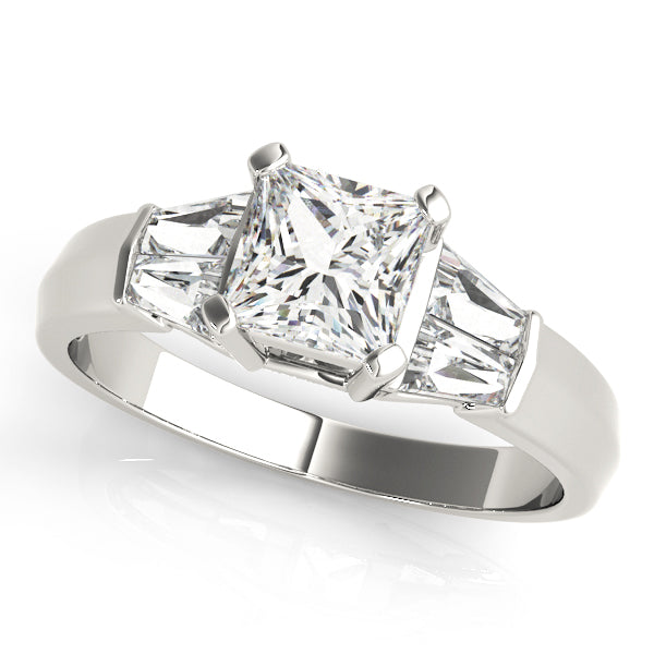 Celestial Fancy Shape Baguette Remounts Princess Diamond Engagement Ring — 9K/18K Gold & Platinum