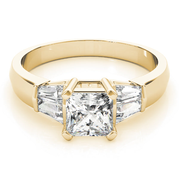 Celestial Fancy Shape Baguette Remounts Princess Diamond Engagement Ring — 9K/18K Gold & Platinum