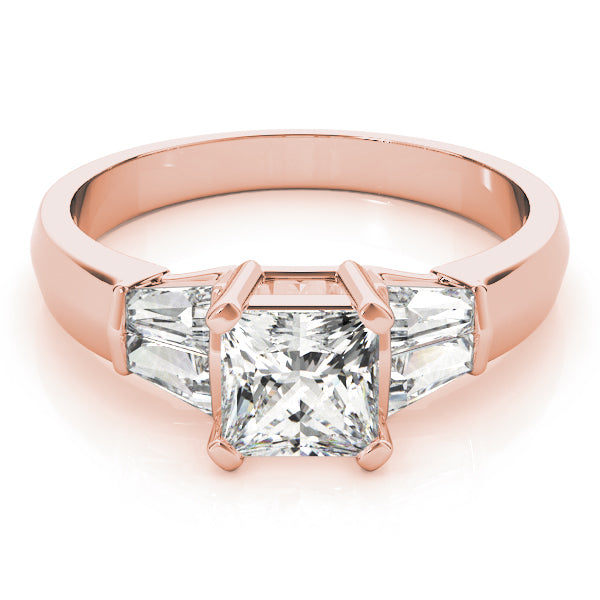 Celestial Fancy Shape Baguette Remounts Princess Diamond Engagement Ring — 9K/18K Gold & Platinum