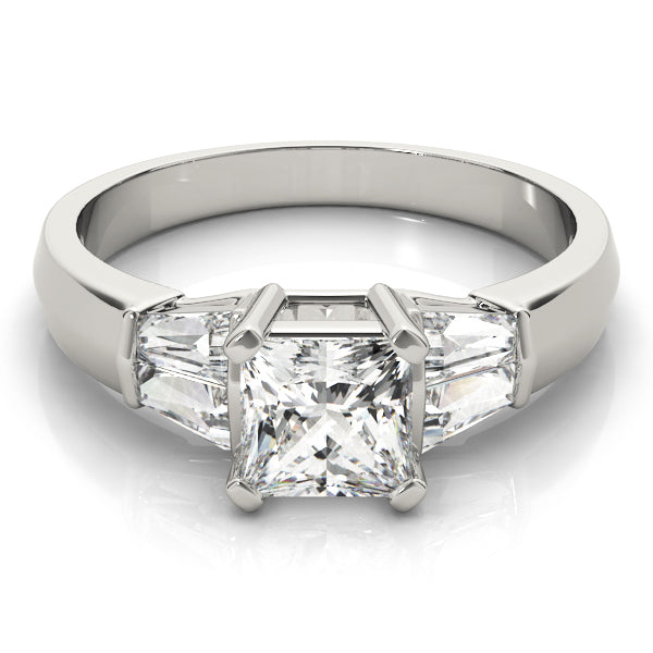 Celestial Fancy Shape Baguette Remounts Princess Diamond Engagement Ring — 9K/18K Gold & Platinum