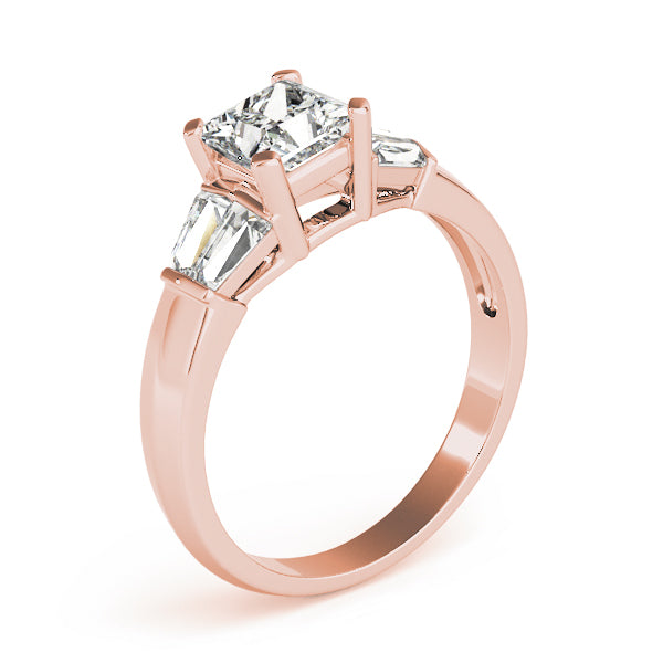 Celestial Fancy Shape Baguette Remounts Princess Diamond Engagement Ring — 9K/18K Gold & Platinum