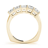 Fancy Princess Half Eternity Ring in Gold & Platinum