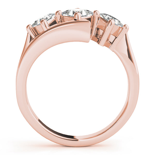 Pristine Three-Stone Princess Diamond Engagement Ring — 9K/18K Gold & Platinum
