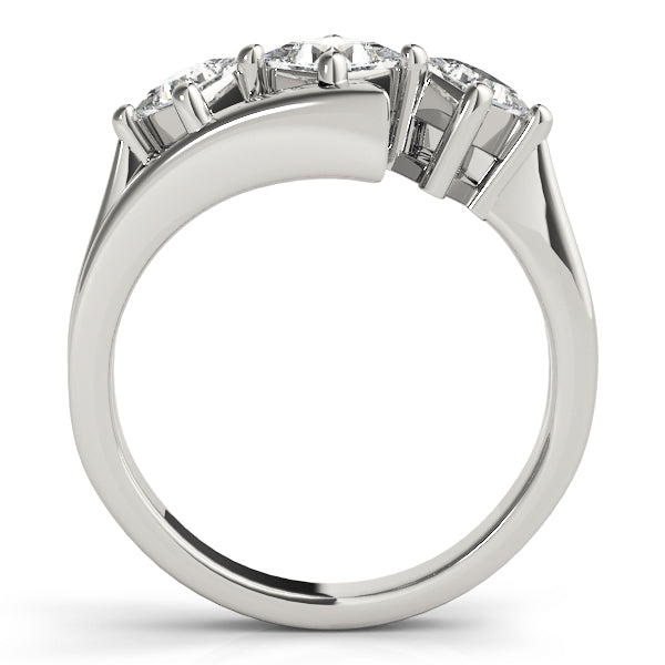 Pristine Three-Stone Princess Diamond Engagement Ring — 9K/18K Gold & Platinum