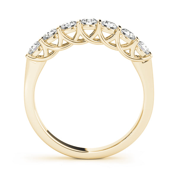 Bar Set Half Eternity Ring in Gold & Platinum