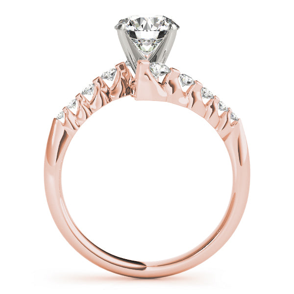 Vintage-Inspired Bypass Round Diamond Engagement Ring — 9K/18K Gold & Platinum