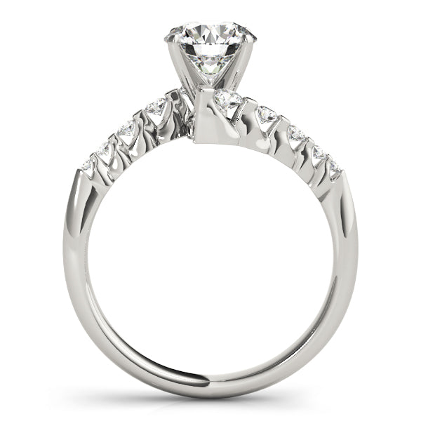 Vintage-Inspired Bypass Round Diamond Engagement Ring — 9K/18K Gold & Platinum