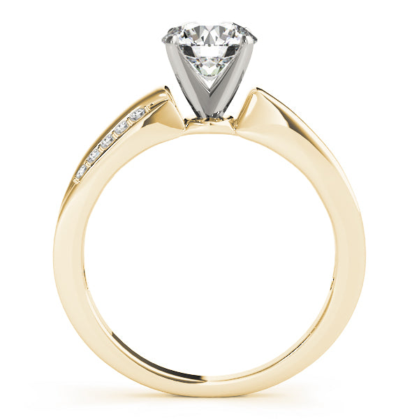 Signature Bypass Round Diamond Engagement Ring — 9K/18K Gold & Platinum