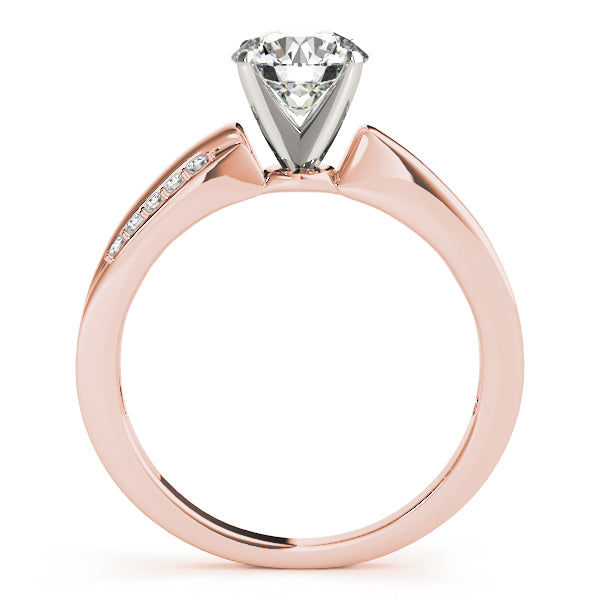 Signature Bypass Round Diamond Engagement Ring — 9K/18K Gold & Platinum