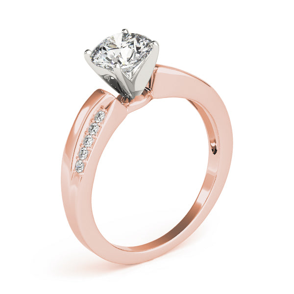 Signature Bypass Round Diamond Engagement Ring — 9K/18K Gold & Platinum