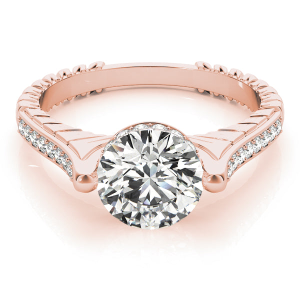 Bespoke Antique Round Diamond Engagement Ring — 9K/18K Gold & Platinum