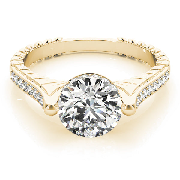Bespoke Antique Round Diamond Engagement Ring — 9K/18K Gold & Platinum