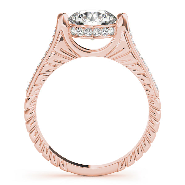 Bespoke Antique Round Diamond Engagement Ring — 9K/18K Gold & Platinum