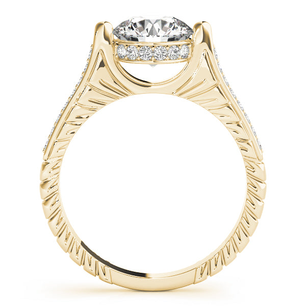 Bespoke Antique Round Diamond Engagement Ring — 9K/18K Gold & Platinum