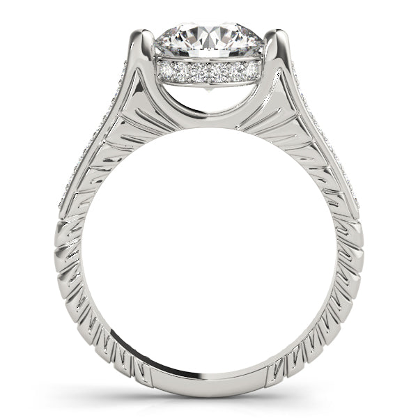 Bespoke Antique Round Diamond Engagement Ring — 9K/18K Gold & Platinum