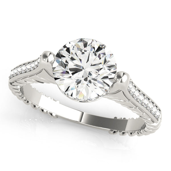 Bespoke Antique Round Diamond Engagement Ring — 9K/18K Gold & Platinum