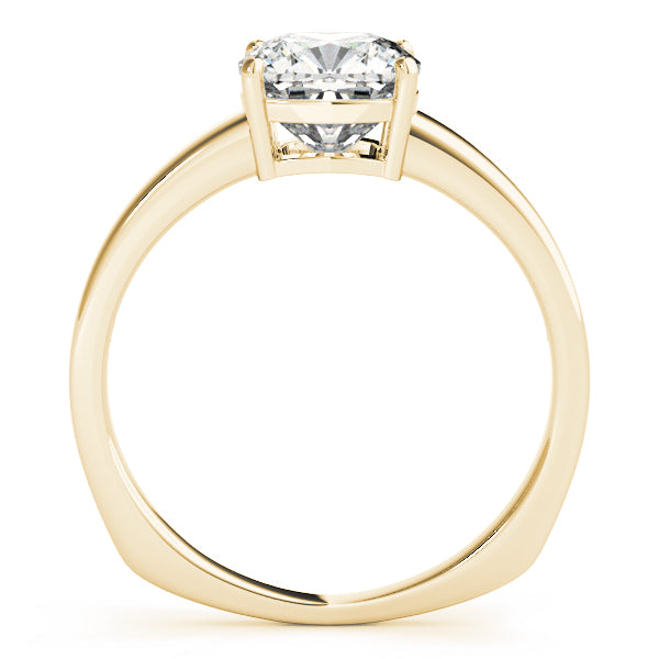 Regal Solitaire Cushion Diamond Engagement Ring — 9K/18K Gold & Platinum