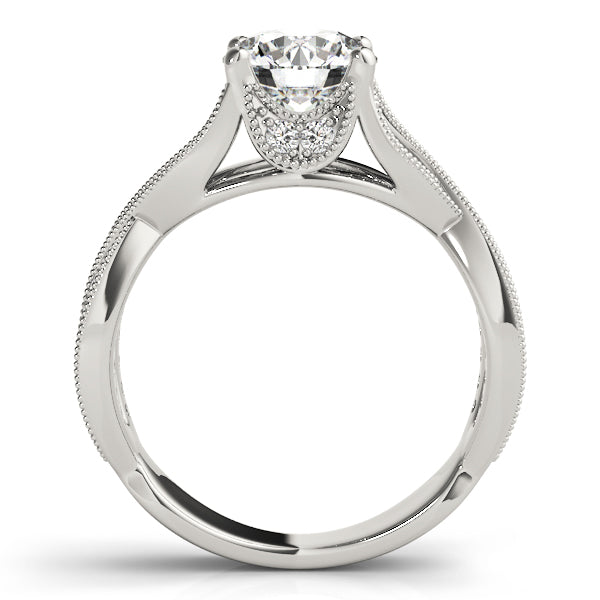 Brilliant Multi-Row Round Diamond Engagement Ring — 9K/18K Gold & Platinum
