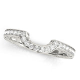 Prong in Channel Curved Half Eternity Ring in Gold & Platinum