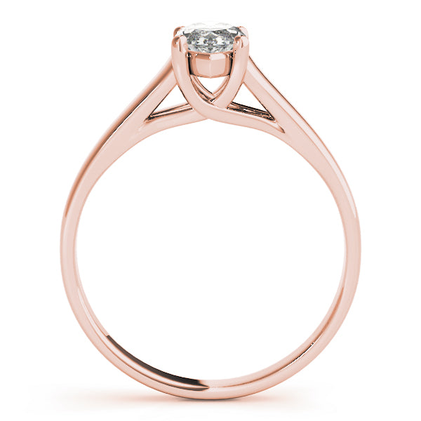 Lab-Grown Marquise Cut Diamond Four-Prong Solitaire Engagement Ring.