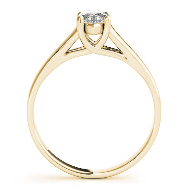 Romantic Solitaires Any Shape Marquise Diamond Engagement Ring — 9K/18K Gold & Platinum