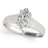 Romantic Solitaires Any Shape Marquise Diamond Engagement Ring — 9K/18K Gold & Platinum