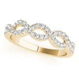 Infinity Half Eternity Ring in Gold & Platinum
