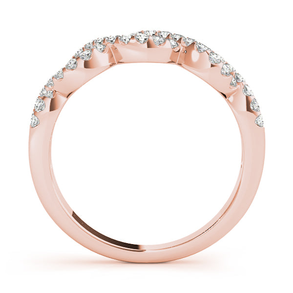 Infinity Half Eternity Ring in Gold & Platinum