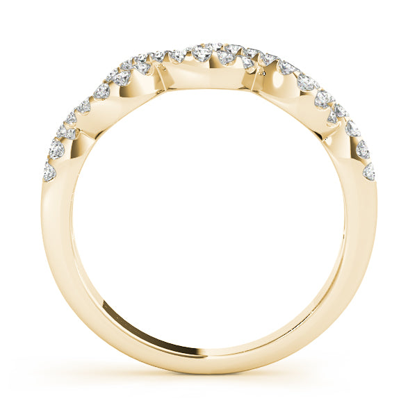 Infinity Half Eternity Ring in Gold & Platinum