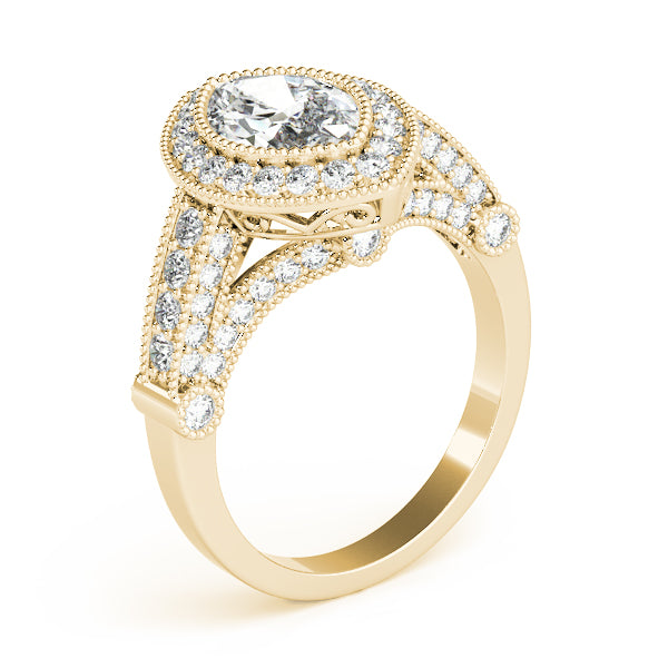Crowned Color Rings Marquise Diamond Engagement Ring — 9K/18K Gold & Platinum