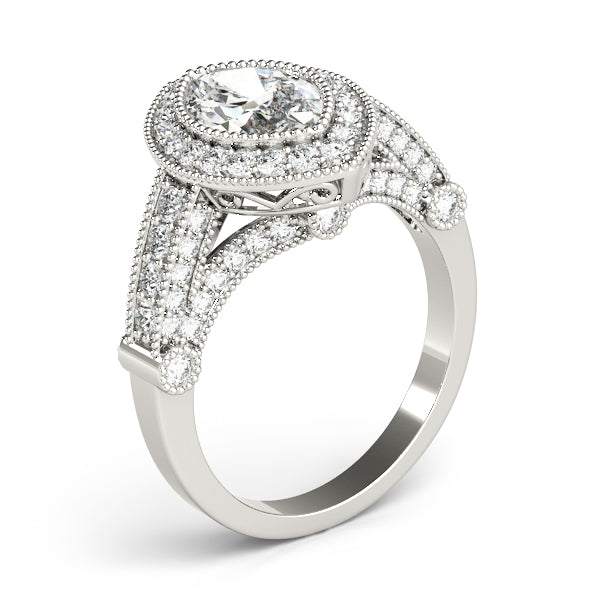 Crowned Color Rings Marquise Diamond Engagement Ring — 9K/18K Gold & Platinum