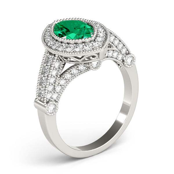 Crowned Color Rings Marquise Diamond Engagement Ring — 9K/18K Gold & Platinum