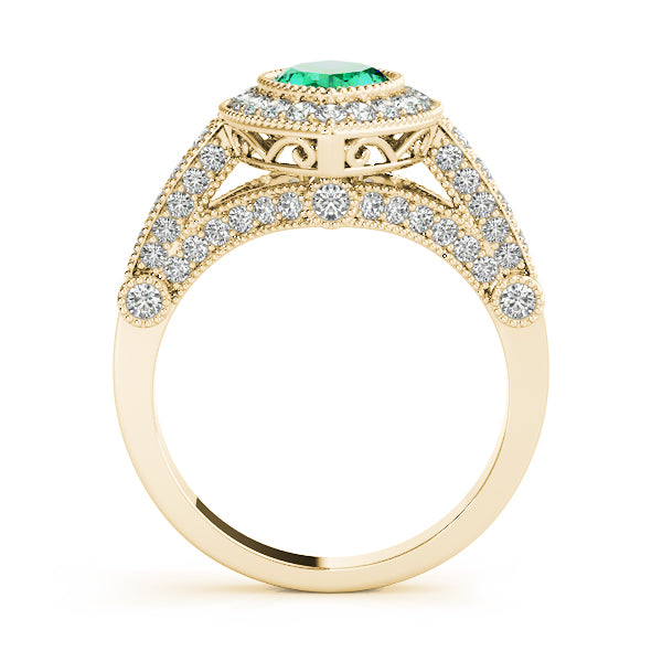 Crowned Color Rings Marquise Diamond Engagement Ring — 9K/18K Gold & Platinum