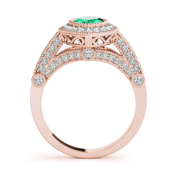 Crowned Color Rings Marquise Diamond Engagement Ring — 9K/18K Gold & Platinum
