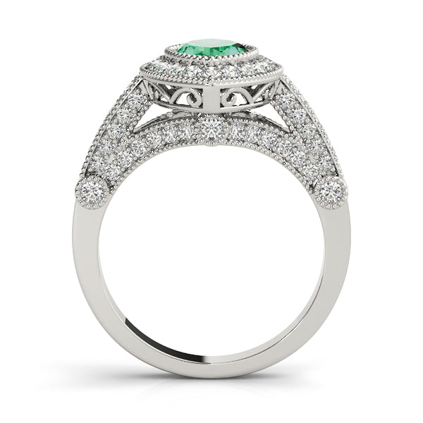 Crowned Color Rings Marquise Diamond Engagement Ring — 9K/18K Gold & Platinum