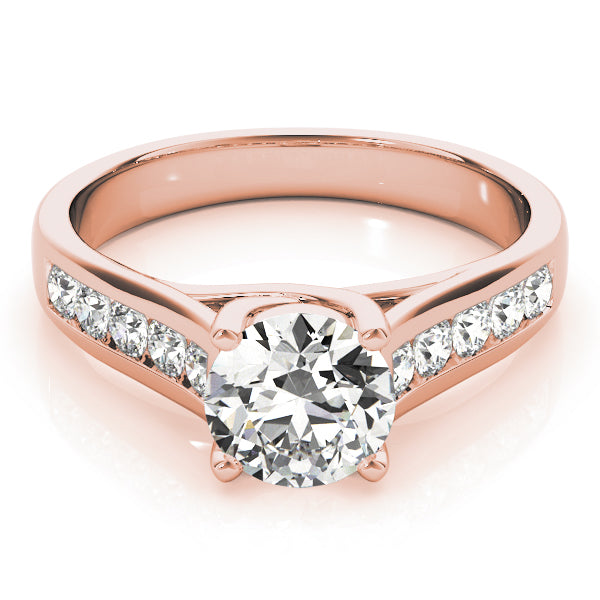Dazzling Trellis Round Diamond Engagement Ring — 9K/18K Gold & Platinum