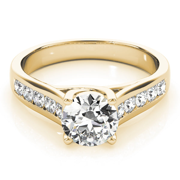Dazzling Trellis Round Diamond Engagement Ring — 9K/18K Gold & Platinum