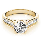 Dazzling Trellis Round Diamond Engagement Ring — 9K/18K Gold & Platinum